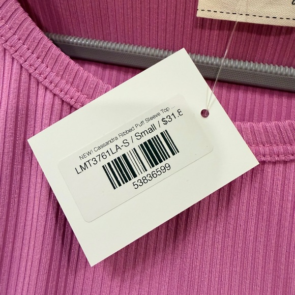 Lovely Melody Cassandra Ribbed Puff Sleeve Top - Picture 6 of 6